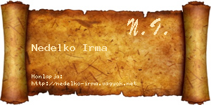 Nedelko Irma névjegykártya